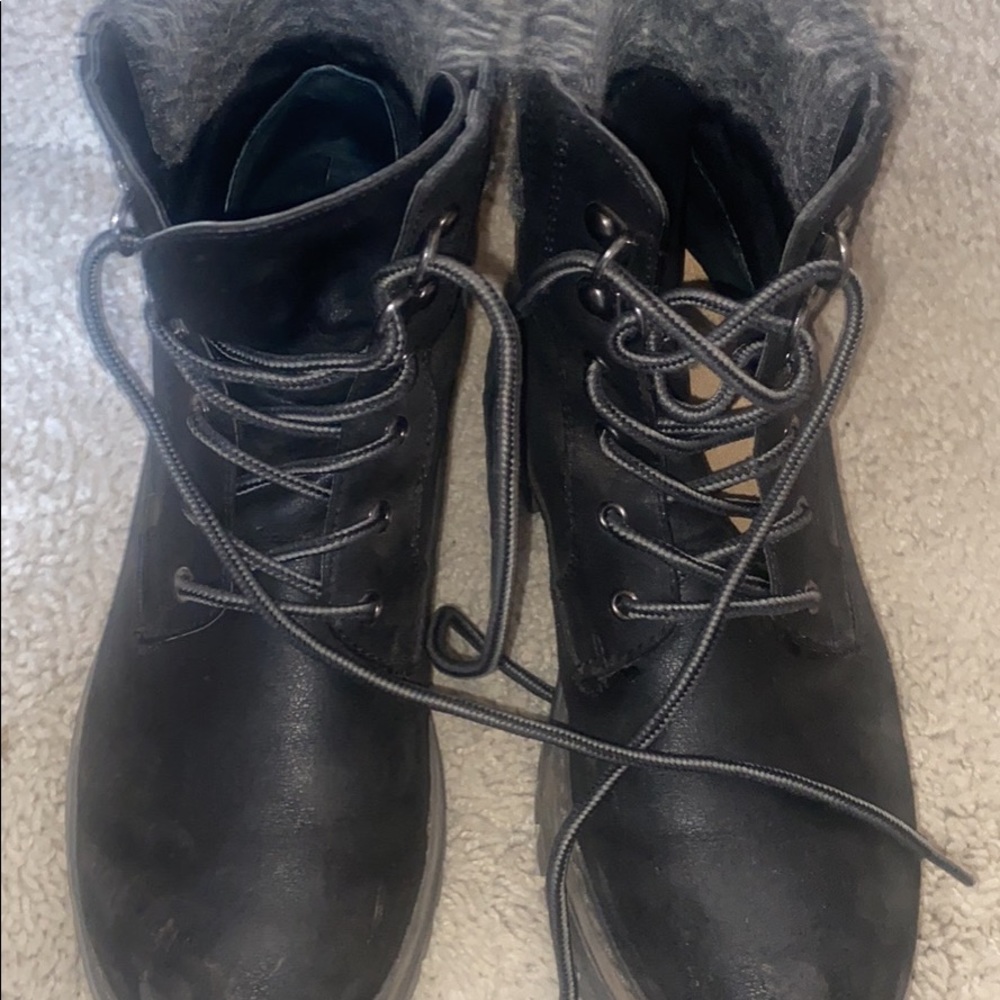 Black Combat Books Ankle - Size 6